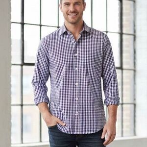 Brooks Brothers Purple Gingham Button Down Shirt Men’s 16–34 Extra Slim Fit